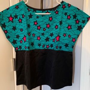 Ankara green and black top